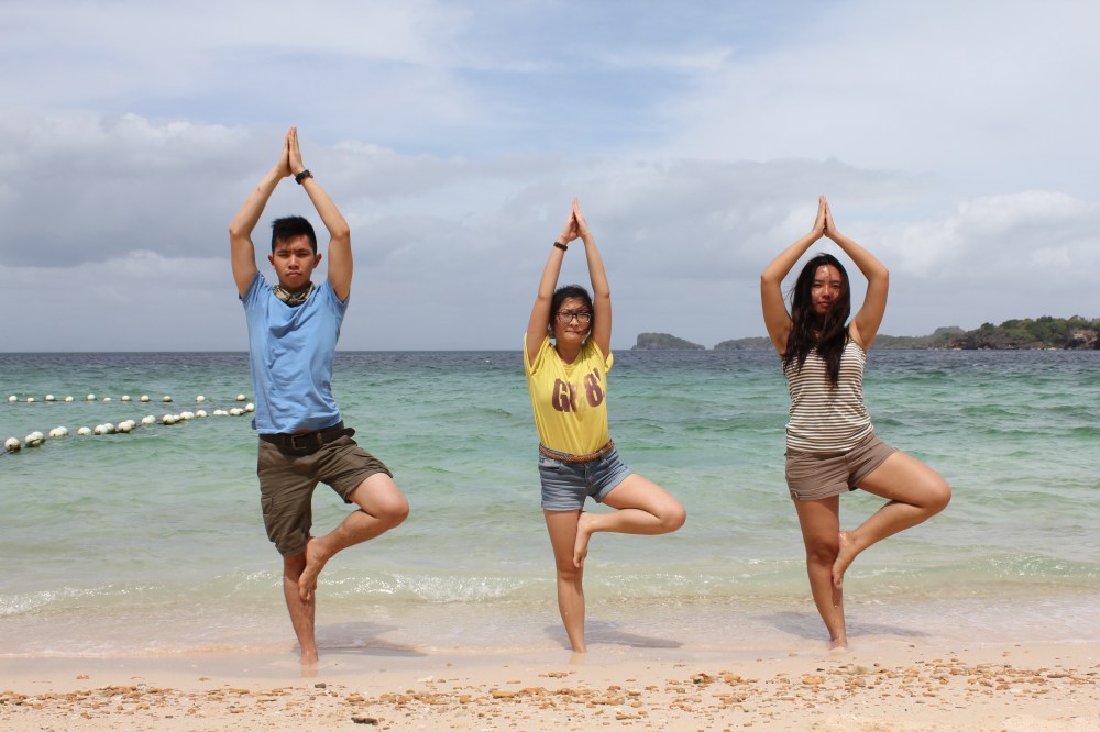 beach yoga