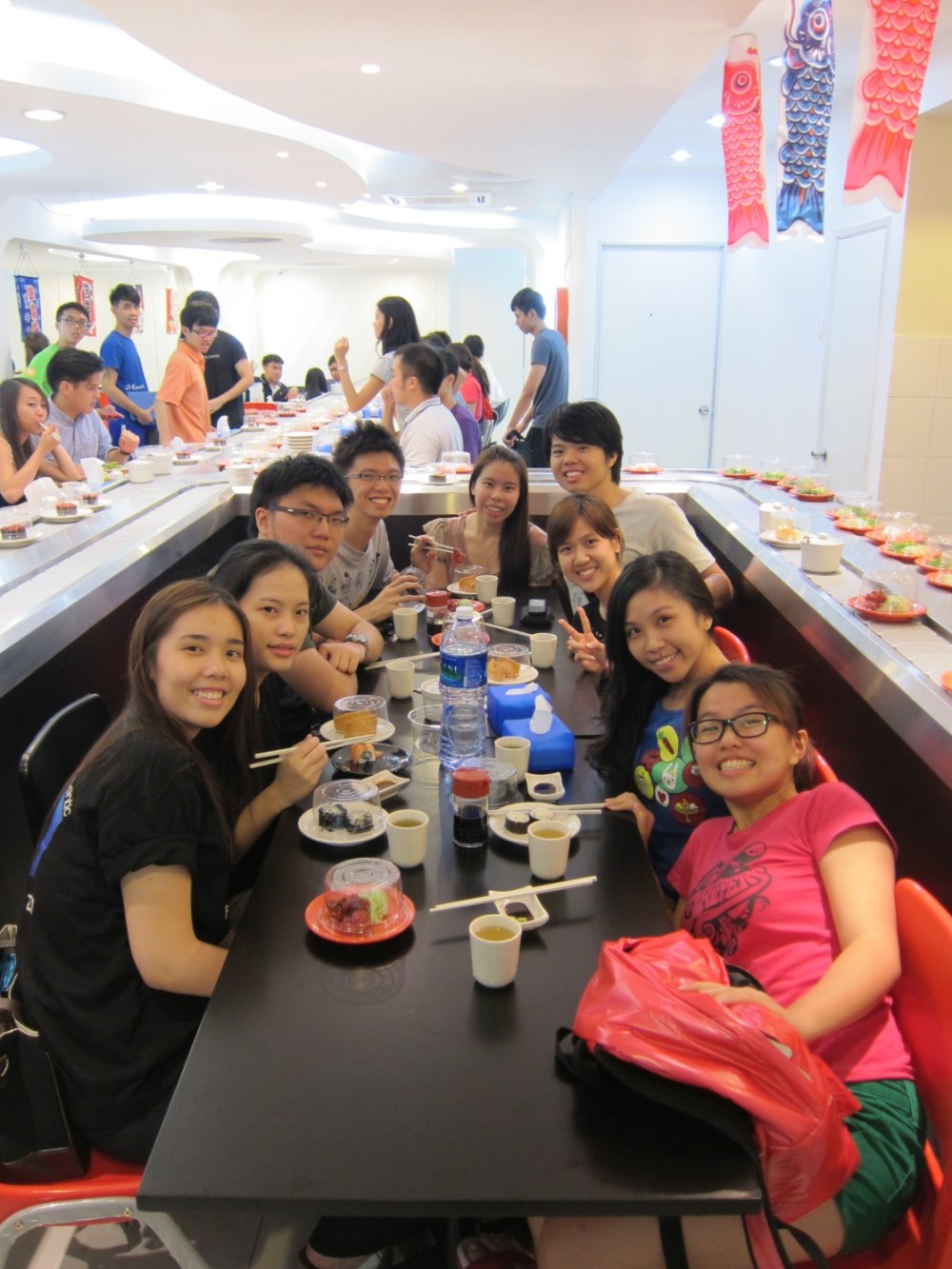 Some Monashians having dinner