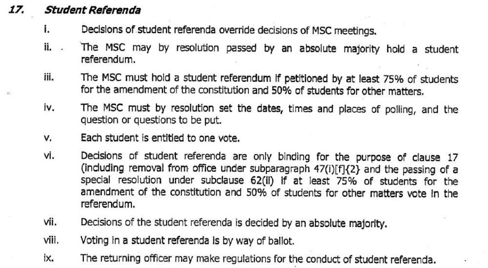 Student Referenda